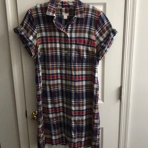 Plaid shirt dress